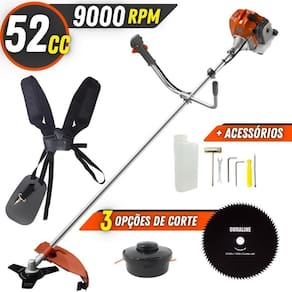 Roçadeira Profissional Gasolina Tekna Rl520 + Faca 80 Dentes