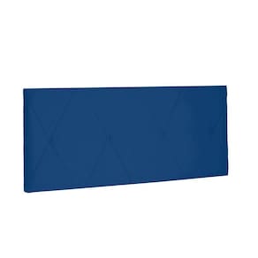 Cabeceira Aquilla Cama Box Solteiro 90Cm Suede Azul Marinho