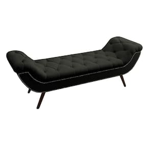 Recamier Divã Odessa P04 160 Cm Suede Cinza Escuro Tca 958