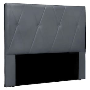 Cabeceira King 1,95m Aquilla Veludo - Pallazio Cinza Chumbo