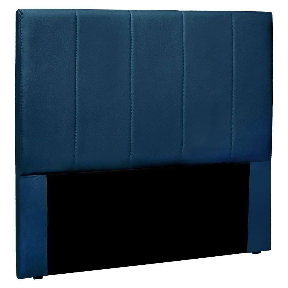 Cabeceira Casal 1,40m Ravenna Veludo - Pallazio Cor Azul Marinho