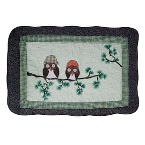 Tapete Patchwork Banheiro Cozinha Corujinha 100% Algodão 61x42 Cm