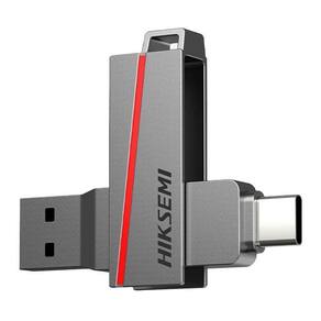Pen Drive Hiksemi Dual Slim 64Gb Usb 3.2 Cinza