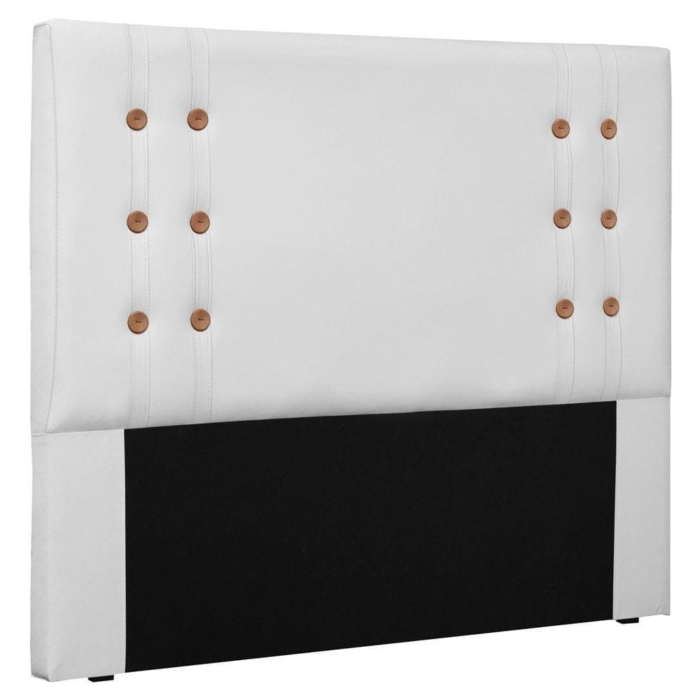 Cabeceira Estofada Cama Box Casal Monreale 140cm Branco