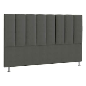 Cabeceira Queen Hannover P04 160 Cm Suede Cinza Escuro