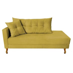 Recamier Azura 160cm Com Almofada Lado Direito Suede Cor Preto