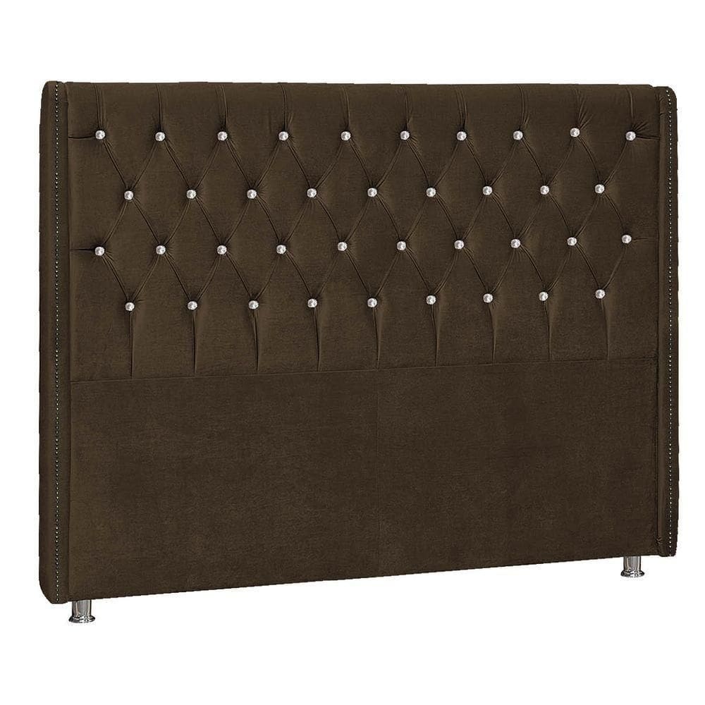 Cabeceira Casal Tóquio P04 140 Cm Suede Marrom Tca 942