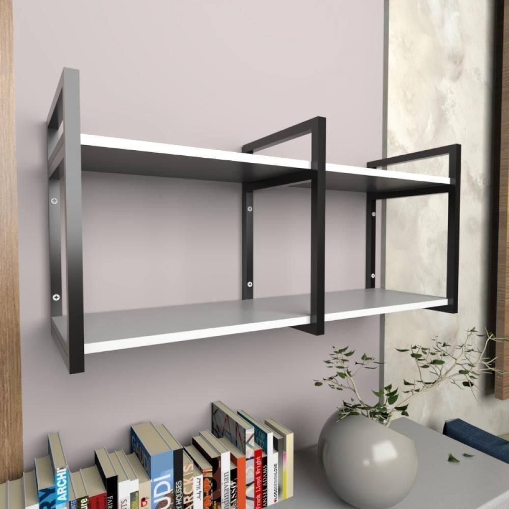 Prateleira Industrial Com Dois Níveis Cor Branco 40x30x90 - Branco