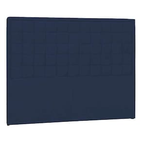 Cabeceira Casal Palermo P04 140 Cm Suede Azul Marinho