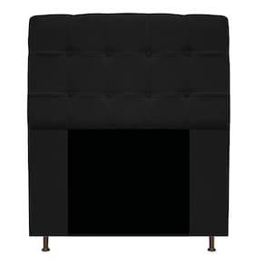 Cabeceira Mel 90 Cm Solteiro Com Botonê Suede Preto