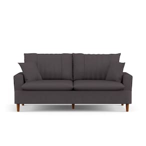 Sofá 2 Lugares 160Cm Com Almofadas Veras D05 Suede Cinza - Mpozenato