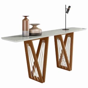 Aparador Buffet Áustria C03 200cm Laca Off White/Caramelo