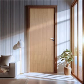 Kit Porta de Madeira Lisa Angelim 210x92cm Batente 11cm Uniportas