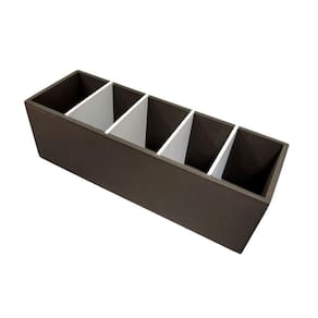 Porta Controle Remoto 100% Mdf Marrom Café/branco