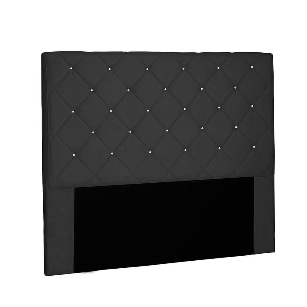 Cabeceira Tania Cama Box King 195 Cm Preto