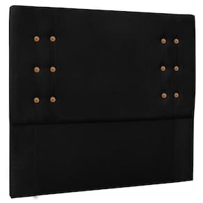 Cabeceira Estofada Box Casal Monreale 140cm Suede Preto