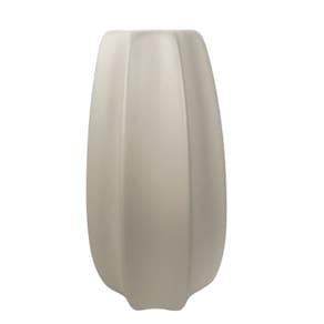 Vaso centro de mesa grande alto relevo moderno off white