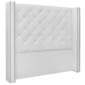 Cabeceira Estofada Box Casal King Size Alteza 195cm Branco