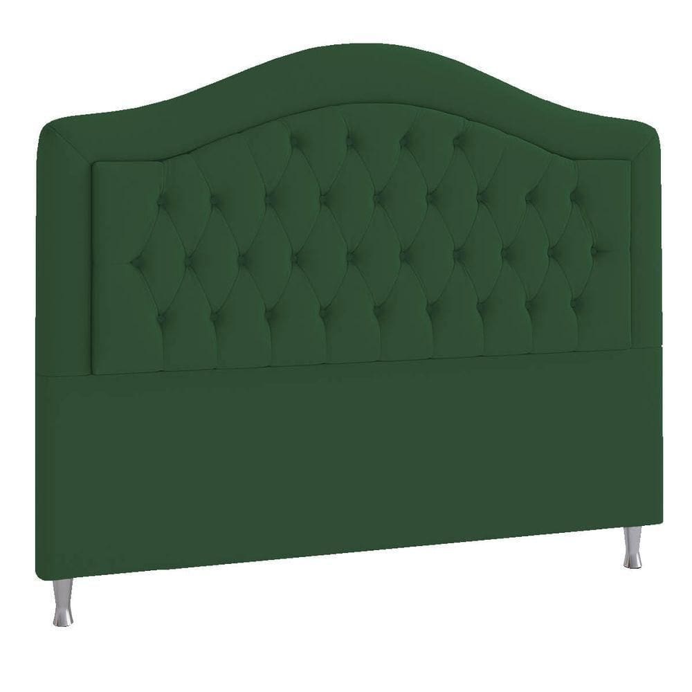Cabeceira Solteiro ághata P04 90 Cm Suede Verde Tca 947