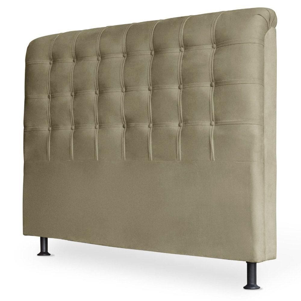 Cabeceira Cama Box Casal Queen Louise 160Cm Bege Escuro