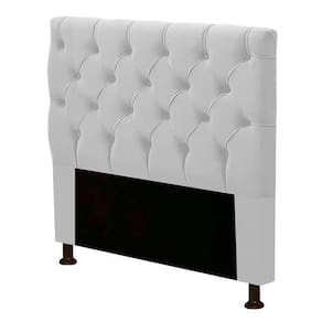 Cabeceira Cama Box Solteiro Cristal 90cm Corino Branco