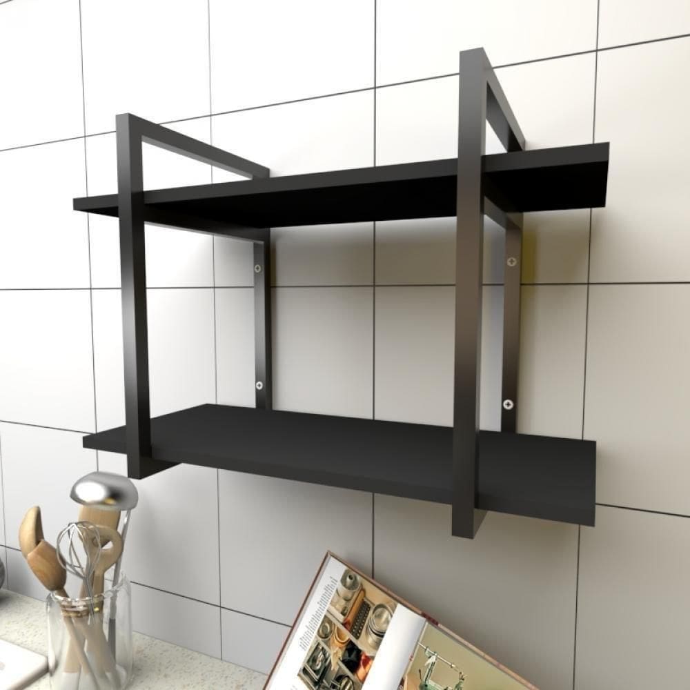 Prateleira Industrial Com Dois Niveis Cor Preto 40x30x60 - Preto