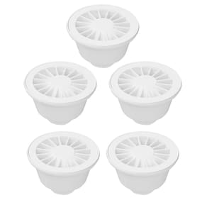 Kit Com 5 Ralo Sifonado Redondo Grelha Branca Saída Fundo