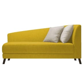 Recamier Heitor 140Cm Com Almofada Amarelo/Bege