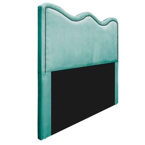 Cabeceira Casal Bari 140 Cm Cama Box Suede Azul Tiany