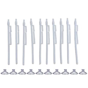 Kit 10 Mini Haste Suporte Branco P/Bandeira Brasil C/Ventosa