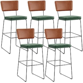 Kit 05 Banquetas Altas Camel Facto Verde Musgo