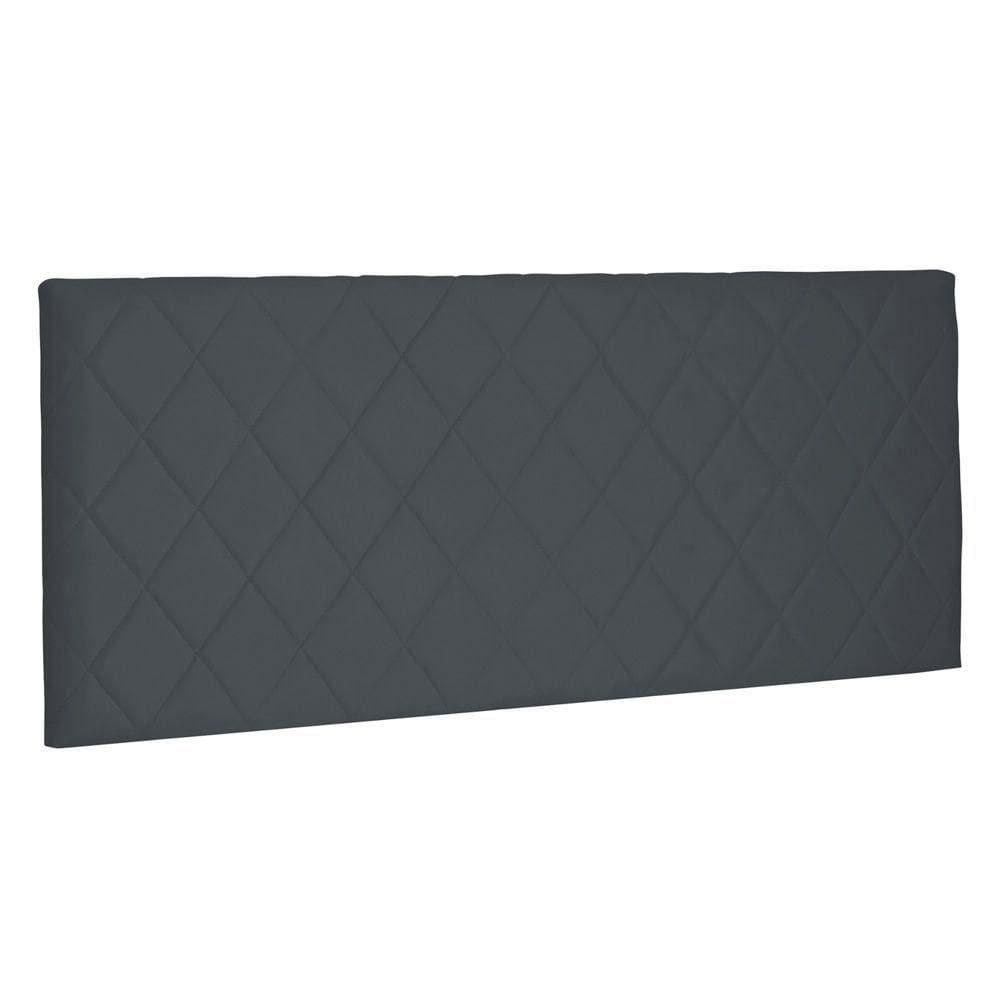 Cabeceira Estofada Box Casal King Esmeralda 195cm Cinza