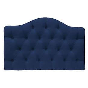 Cabeceira Suspensa Imperatriz 140 Cm Casal Suede Azul Marinho