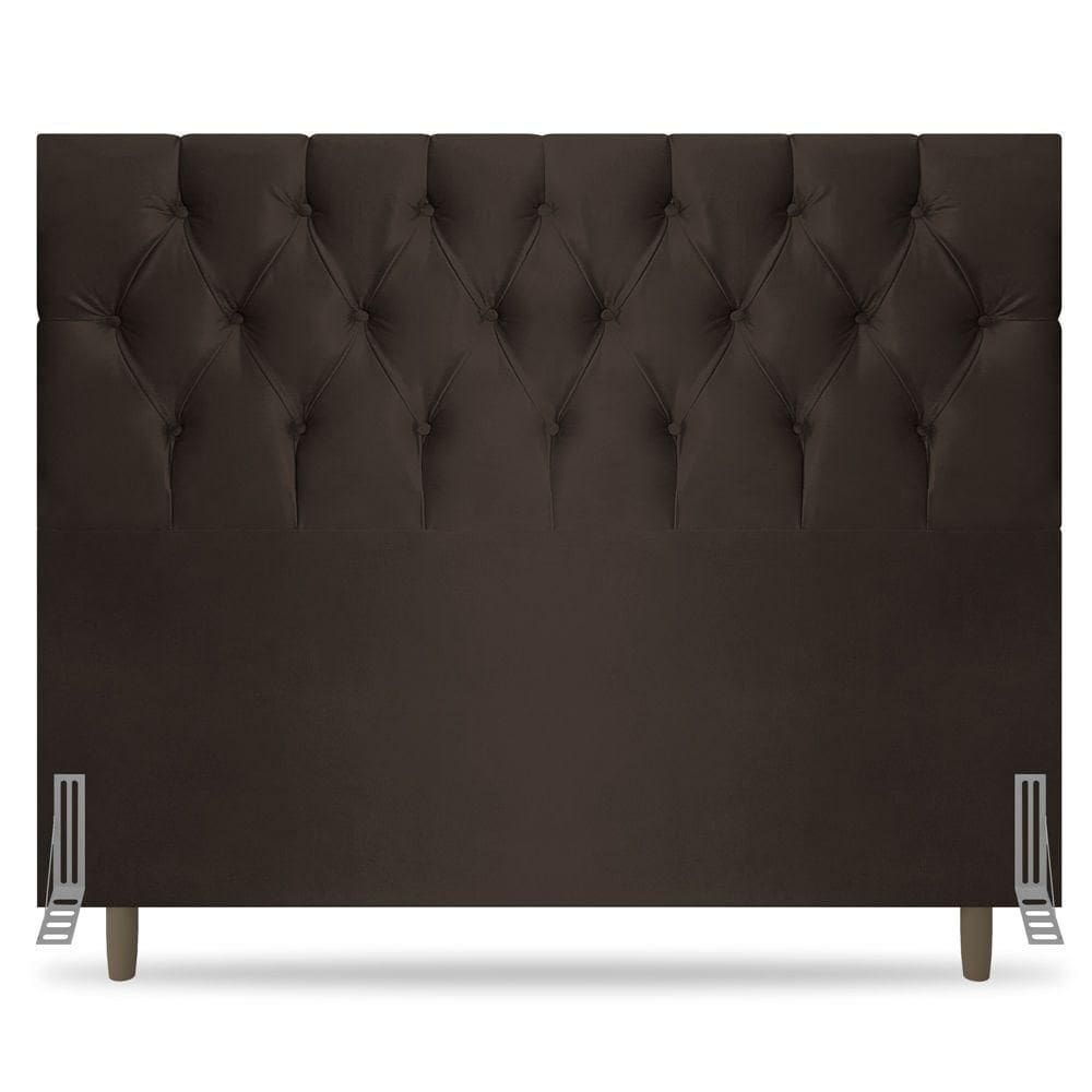 Cabeceira Cama Box Casal Madrid 140cm Corano Marrom