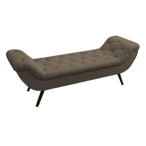 Recamier Divã Odessa P04 195 Cm Suede Marrom Claro