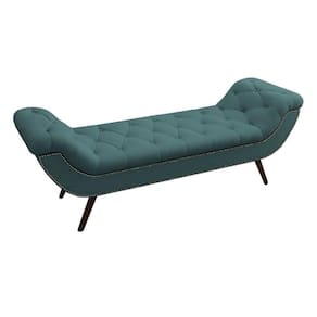 Recamier Divã Odessa P04 140 Cm Suede Turquesa Tca 946
