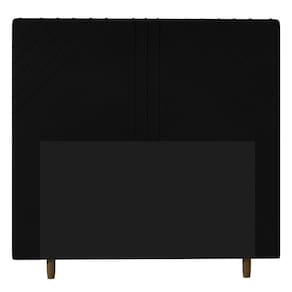 Cabeceira Cama Box Solteiro Lisboa 90cm Suede Preto