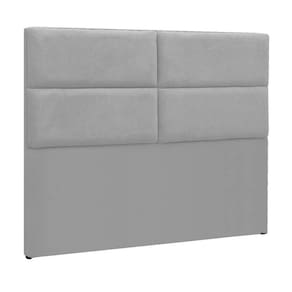 Cabeceira Queen Berlim P04 160 Cm Suede Cinza Tca 940