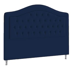 Cabeceira Casal ághata P04 140 Cm Suede Azul Marinho Tca 948