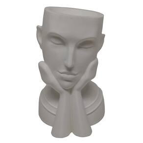 Rosto Enfeite Decoração Impressão 3D Porta Objeto Vaso 14 Cm