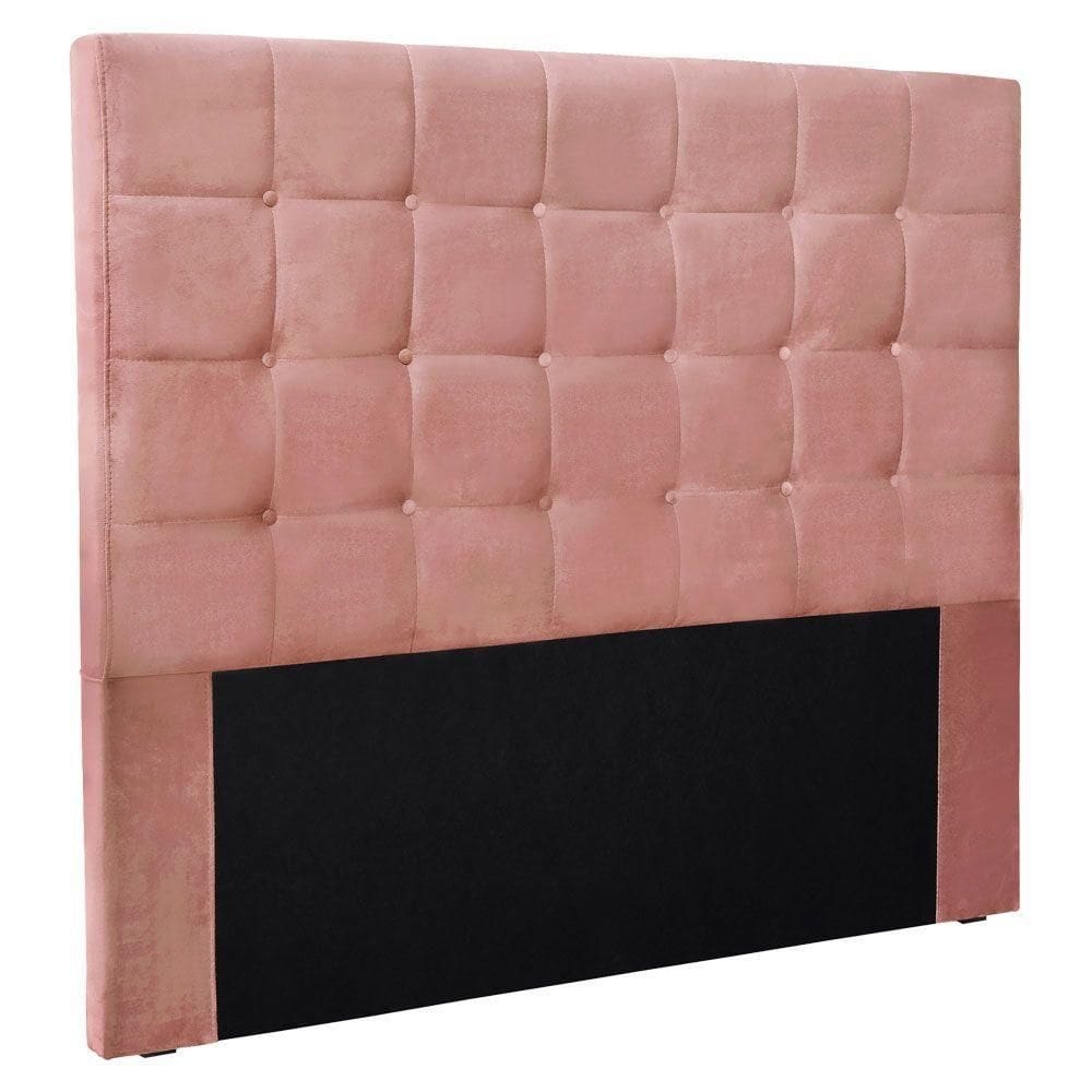 Cabeceira Queen 1,60m Verona Veludo Rosa