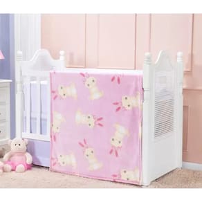 COBERTOR ETRURIA BABY FLANNEL LOLLA ROSA 0,90M x 1,10M