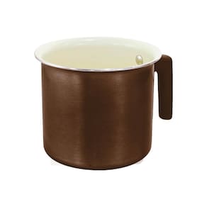 Leiteira Fervedor Antiaderente de Indução Cerâmica Marrom Roma Plus 14cm - Casambiente