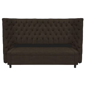 Kit Cabeceira e Calçadeira Baú Queen Everest P02 160cm Para Cama Box Corano Marrom