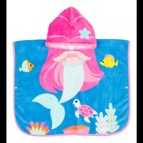 Toalha De Banho Poncho Sereia 100% Algodão - Buba