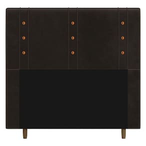 Cabeceira Cama Box Casal Queen Size Roma 160cm Suede Marrom