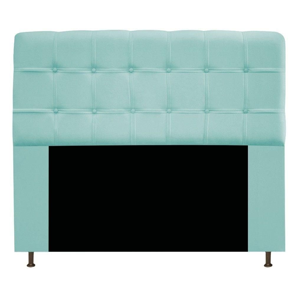 Cabeceira Mel 195 Cm King Size Com Botonê Suede Azul Tiffany
