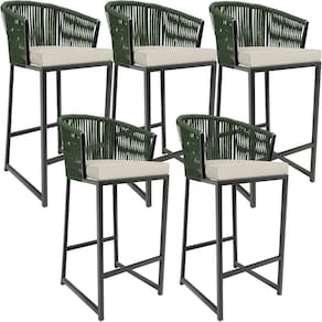 Kit 05 Banqueta Para Área Gourmet Cozinha Varanda D04 Verde