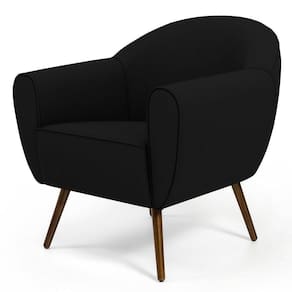 Poltrona Com Pés Palito Nina Corano Preto C-05