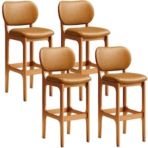 Kit 4 Banquetas Alta Bar Cozinha Betta L02 Imbuia Whisky